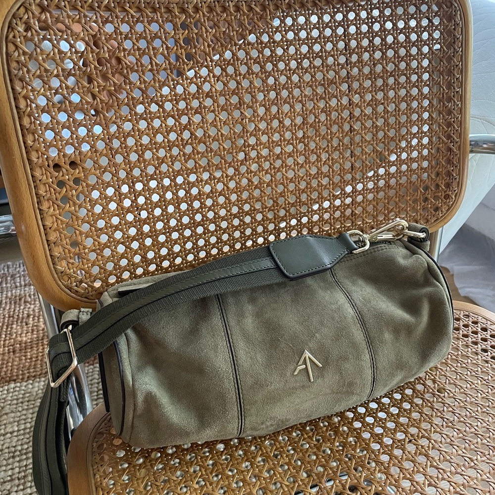 Manu Atelier Suede Khaki Bag - Picture 7 of 7